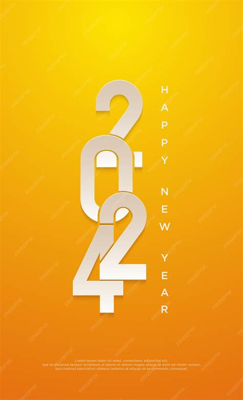 Premium Vector Happy New Year 2024 Background Illustration With Paper