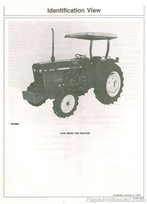 John Deere 850 950 1050 Tractor Operators Manual