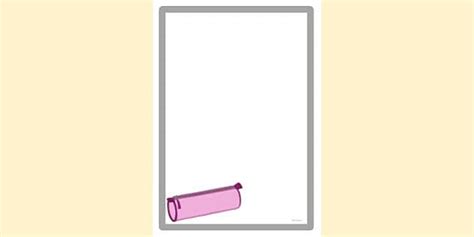 Simple Blank Empty Pencil Case Page Borders Twinkl