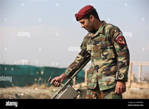 An Afghan National Army Commando Engineer With 2nd Company 1st Special