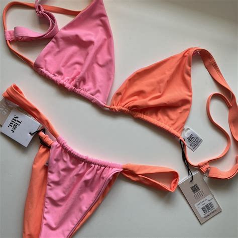 Tiger Mist Women S Orange And Pink Bikinis And Tankini Sets Depop