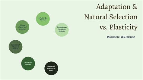 IEV Discussion 2: Adaptation & Natural Selection vs. Plasticity by ...