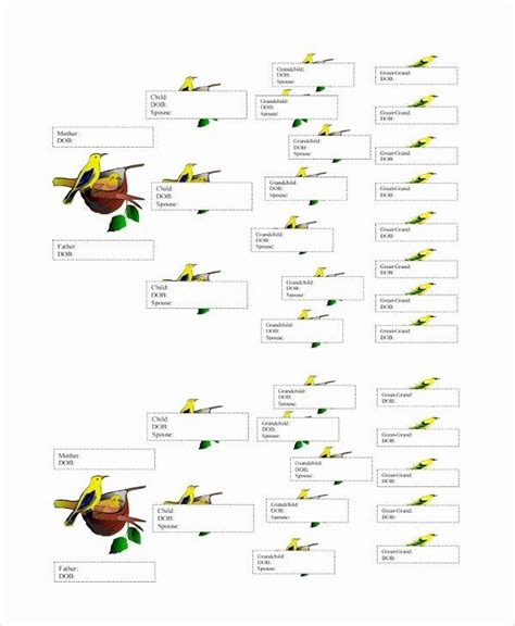 Sample Family Tree Chart Lovely Sample Family Tree Chart Template 17 ...