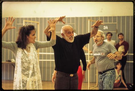 Jerome Robbins And Cast Rehearsing Fiddler On The Roof Segment Of The