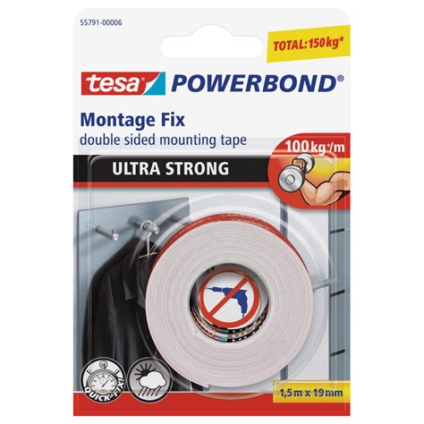 Powerbond Banda Dublu Adeziva Ultra Strong M X Mm Alb Tesa