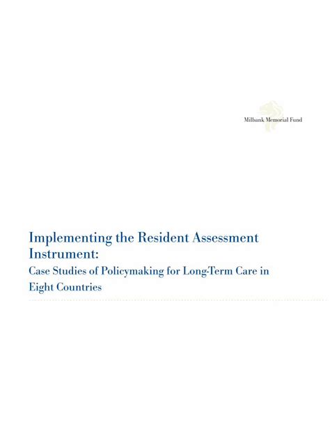 Pdf Implementing The Resident Assessment Instrument€¦ · Countries