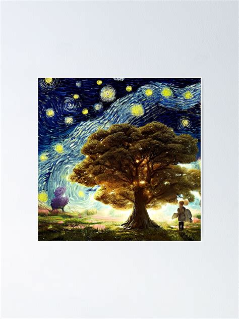 "Magic Tree Under The Starry Night | 2" Poster for Sale by MoMoY-GeMoY | Redbubble