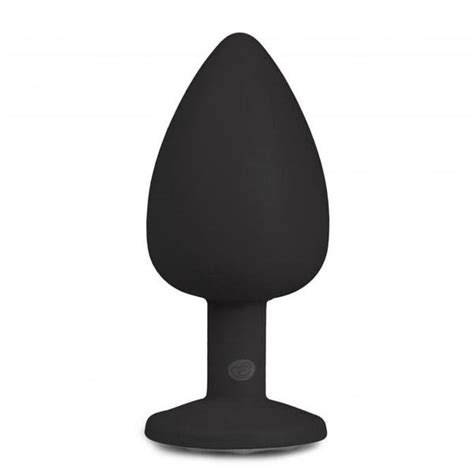 Plug Anal Em Silicone Cristal Transparente EasyToys Grande Preto