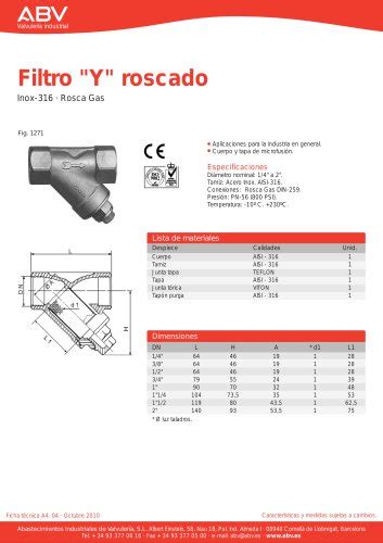 V Lvula De Bola V As L T Paso Total Abv Cat Logo Pdf