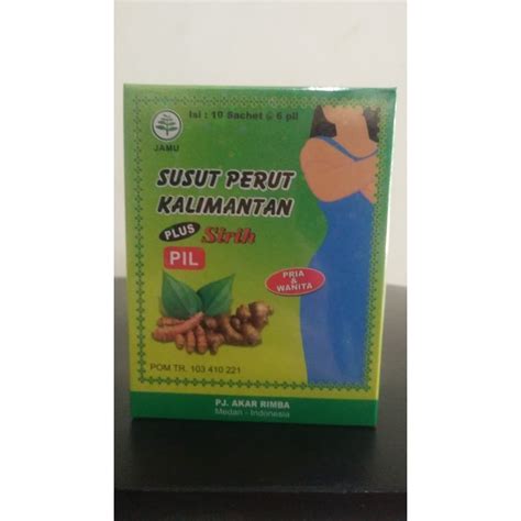 Jual Jamu Susut Perut Kalimantan Plus Sirih Pil 1 Kotak Isi 10 Sachet