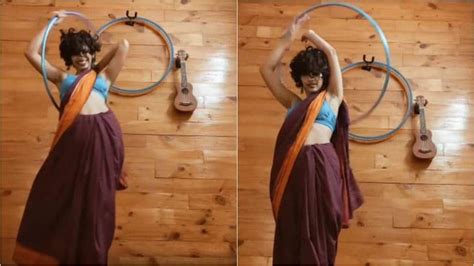 This Video Of Saree Clad Woman Hula Hooping Has Netizens Awestruck Watch Viral News Zee News