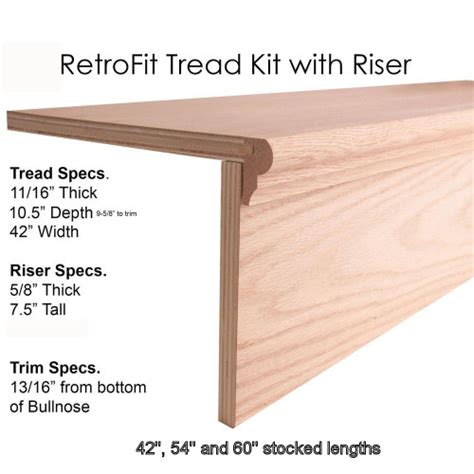 8070-Retro Treads, Red Oak, No Returns | Westfire Stair Parts