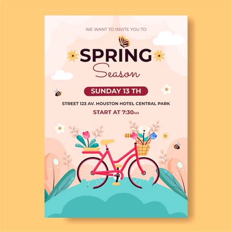 Free Vector | Invitation template for spring celebration