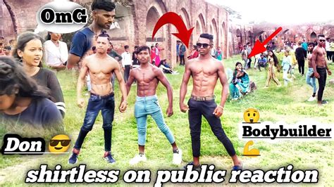 Shirtless In Public Reaction When Bodybuilder 💪 Don 😎 In Girls 😘