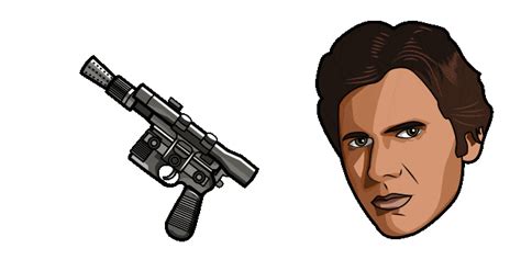 Star Wars Han Solo & DL-44 Blaster Pistol Animated Cursor