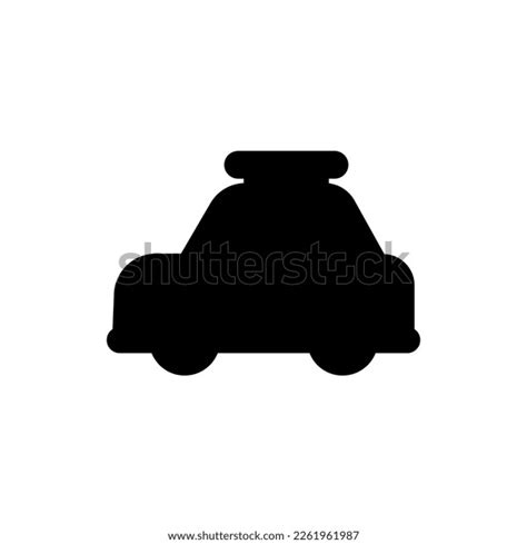 Police Car Silhouette Icon Illustration Template Stock Vector (Royalty ...