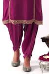 Buy Pink Habutai Silk Embroidery Dori Gul Sequin Kurta Dhoti Pant Set