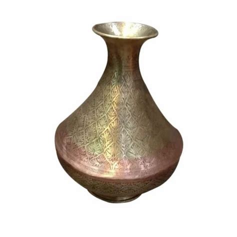 Matt Gold Embossed Golden Brass Flower Vase For Home Decor Size