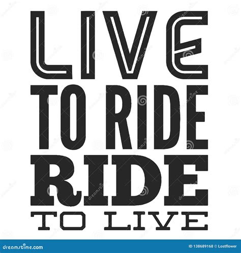 Live To Ride Cool Biker Quote For T Shirt Motorcycle Print Banner