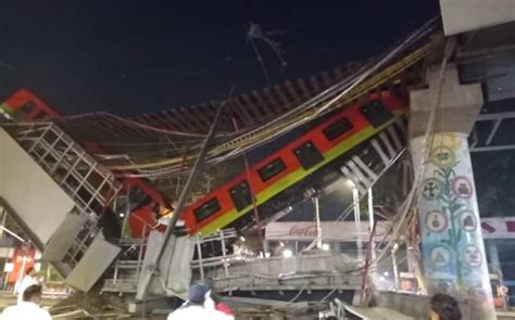 chilango Videos colapsa puente y se desploma tren de Línea 12 del Metro