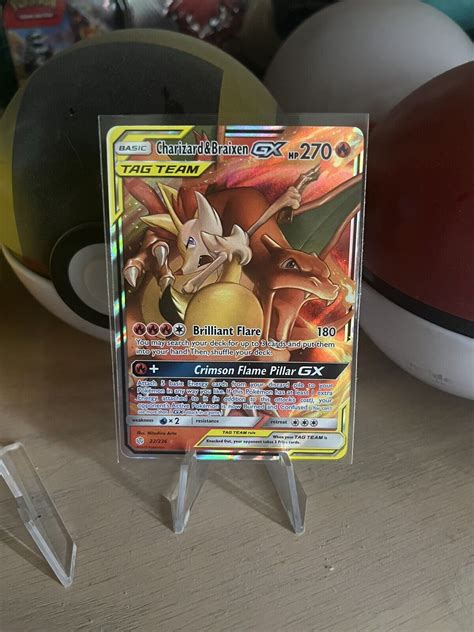 Pok Mon Tcg Charizard Braixen Tag Team Gx Cosmic Eclipse Holo