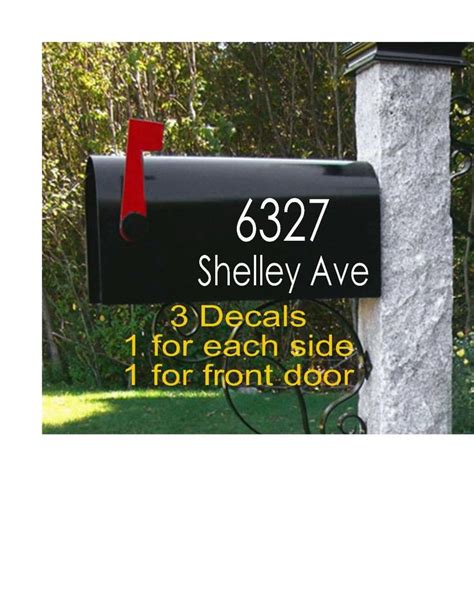 Mailbox Decal Mailbox Numbers Mailbox Vinyl Decals Vinyl Etsy