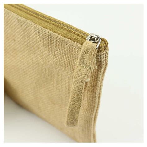 Natural Jute Zipper Pouch Tezkart