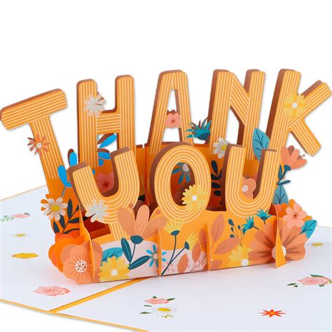 WhatSign Pop Up Thank You Card- 3D Paper Thank You Cards with Envelopes