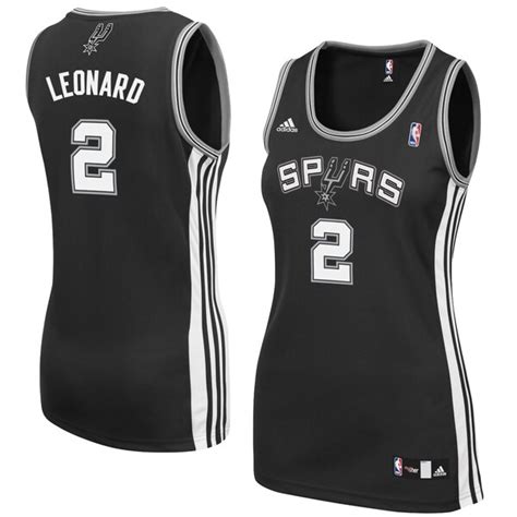 Women's San Antonio Spurs Kawhi Leonard adidas Black Replica Jersey ...