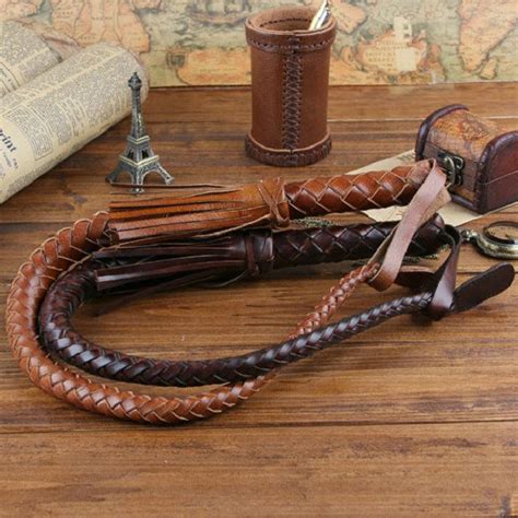 2017 Genuine Cow Leather Horsewhip Handmade Horse Riding Romal Lash ...