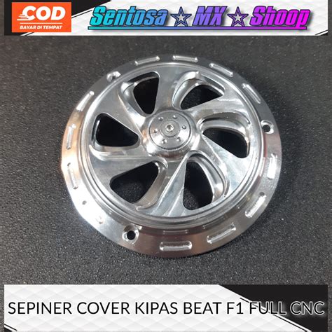 Jual Cover Tutup Kipas Spiner Full Cnc Warna Silver Beat F Zr