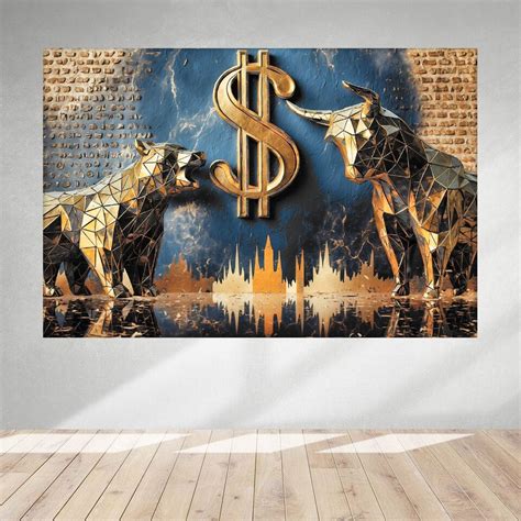 Leinwand Bilder Xxl Abstrakt Bulle B R B Rse Wall Street Stier Wand