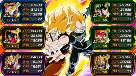 Upgraded Goku And Vegeta Duo Team Showcase Dragon Ball Z Dokkan Battle