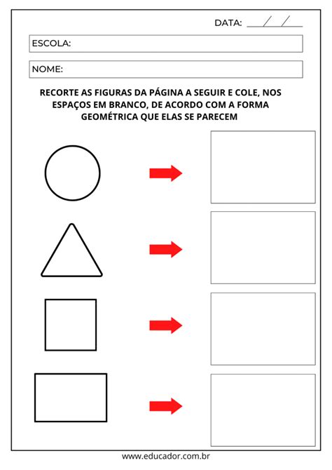 Atividades De Formas Geom Tricas Para Educa O Infantil Educador