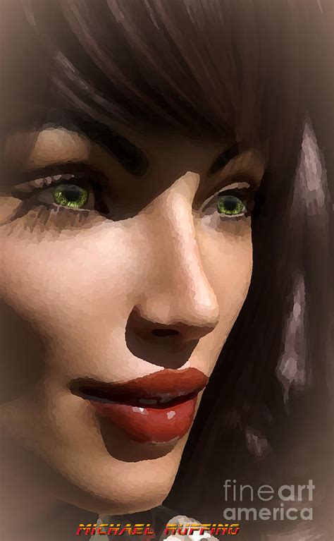 Green Eyes Digital Art By Michael Ruffino Pixels