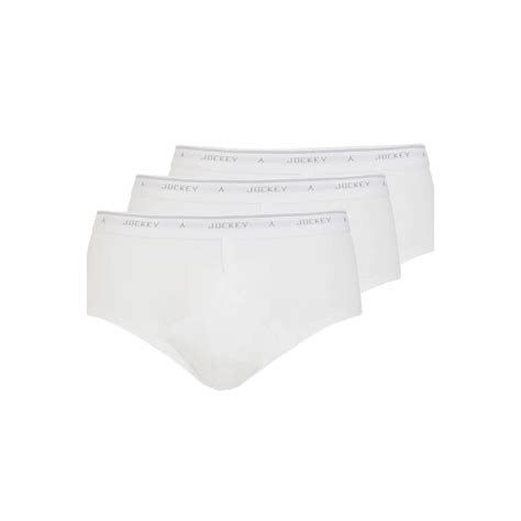 Jockey Classic Cotton Rib Y Front Brief 3 Pack White Utility Bear