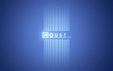 House Md Logo House Logo Blue Background Hd Wallpaper Wallpaperbetter