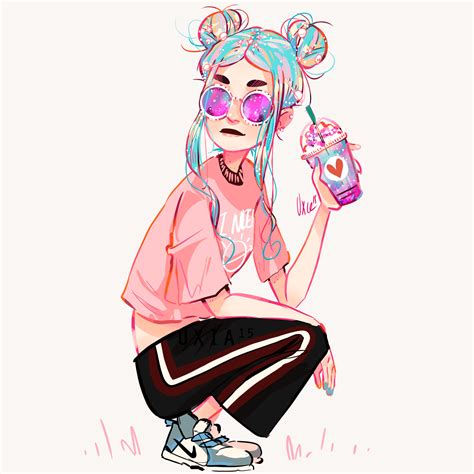 Space Buns Drawing Darker Girl With Space Buns And Long Wavy Curly