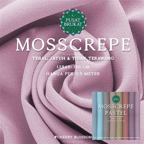 Jual Kain Mosscrepe Pastel Bahan Crepe Moss Crepe Pastel Lebar