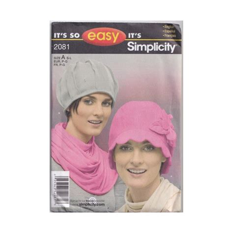 Felt Cloche Hat Sewing Pattern Simplicity 2081 Easy To Sew Fleece Hats In 3 Sizes S21 To L23