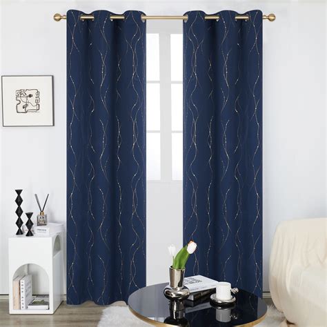 Navy Blue Living Room Curtains Cabinets Matttroy