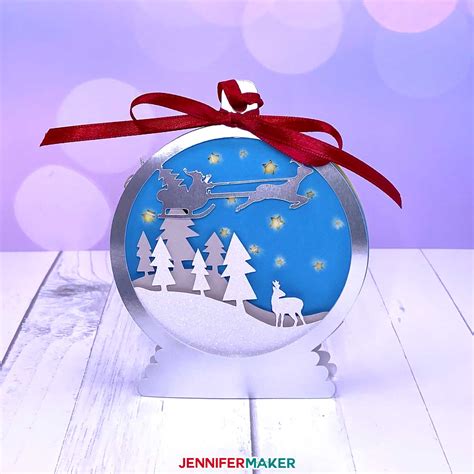 Paper Christmas Ornaments - A 3D Layered, Light-Up Design! - Jennifer Maker