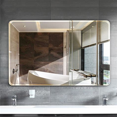 Jinghu Designed Silver Bathroom Mm Beveled Frameless Vanity