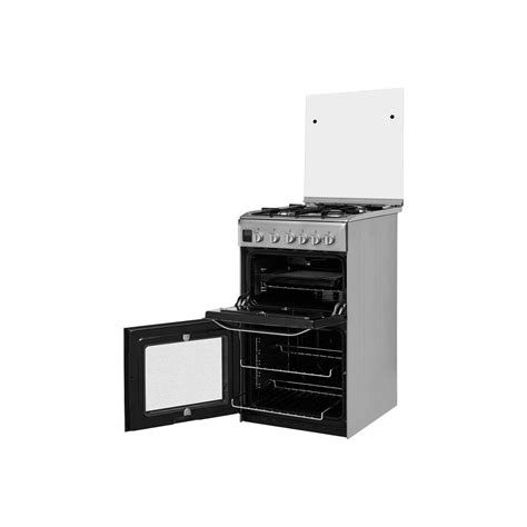 Refurbished Hotpoint 50cm Double Cavity Gas Cooker With Lid Stainless Steel Buyitdirectie