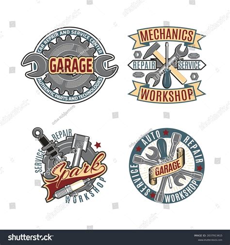 Auto Repair Service Logo Vector Stock Vector (Royalty Free) 2037913415 ...