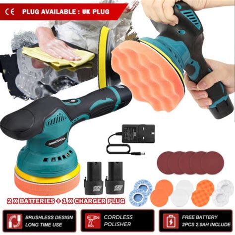 Cordless Car Polisher Buffer Machine Battery Dual Action 5 Polishing