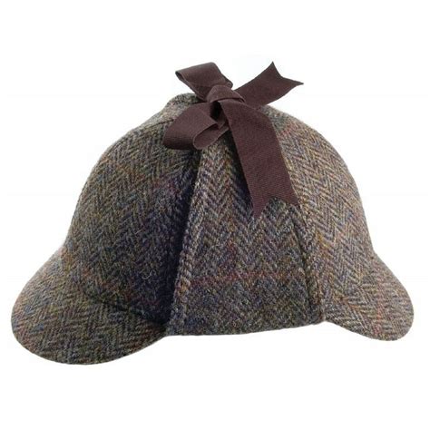 Sherlock Poster Sherlock Holmes Silk Tweed Tweed Hat Harris Tweed Hut Deerstalker Hat