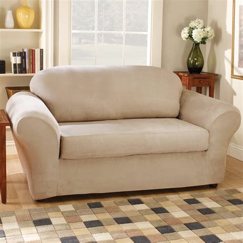 Sure Fit Stretch Suede Separate Seat Loveseat Slipcover Reviews Wayfair