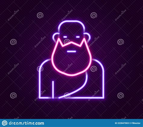 Glowing Neon Line Socrates Icon Isolated On Black Background Sokrat