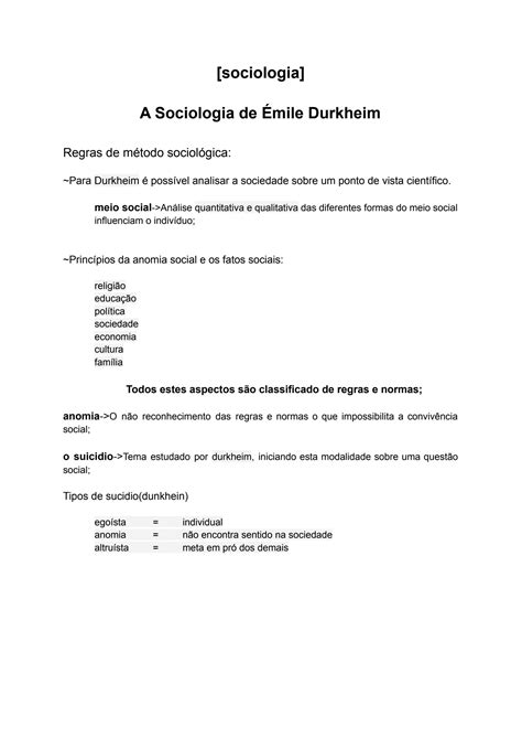 Solution A Sociologia De Mile Durkheim E Max Weber Studypool